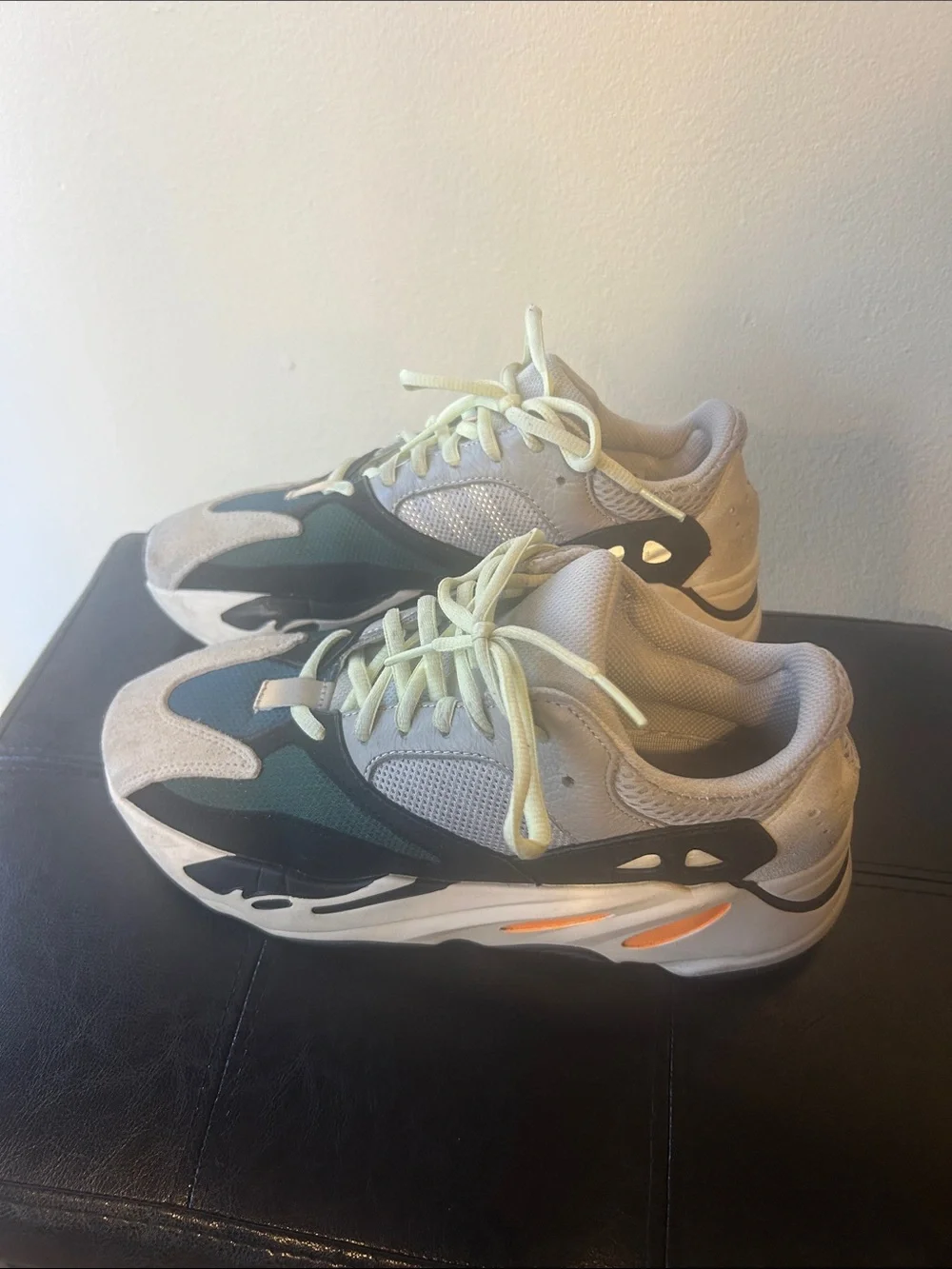 adidas Multi‑Tone Retro Runner in Green, Gray & Black